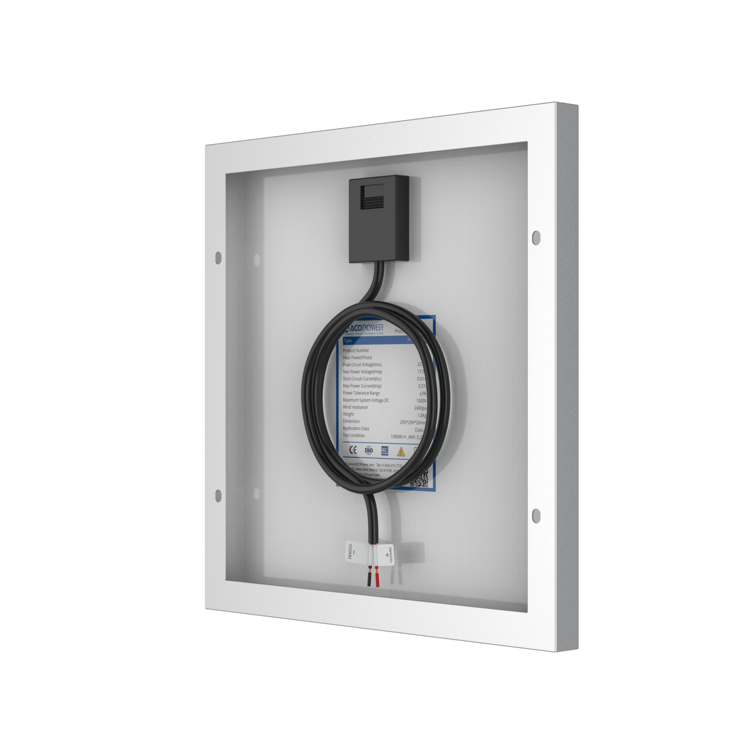 10 Watt 12 Volt Monocrystalline Solar Panel