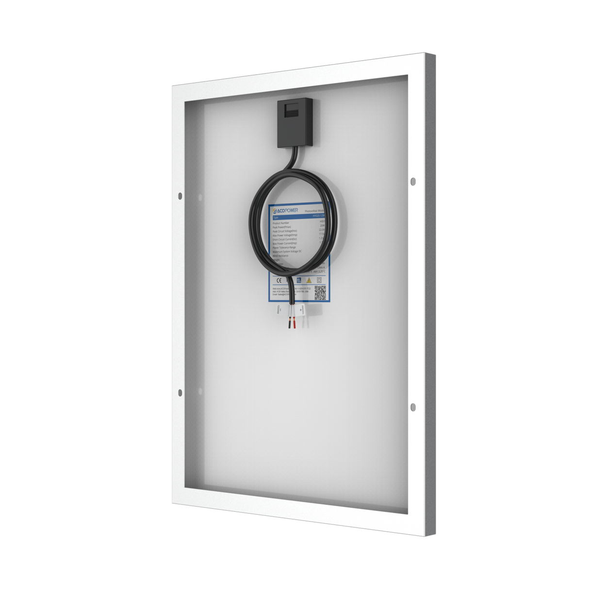 20 Watt 12 Volt Monocrystalline Solar Panel