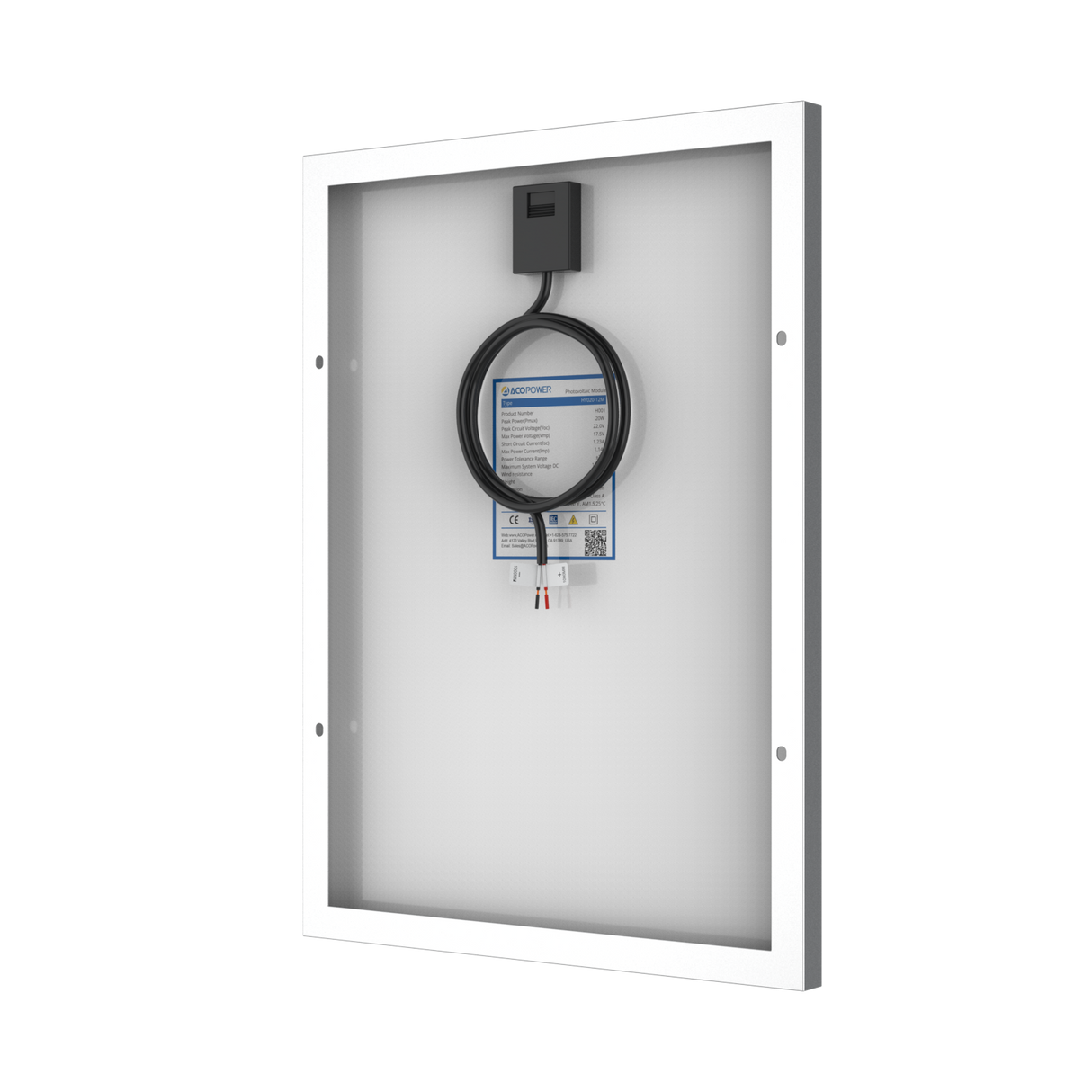 20 Watt 12 Volt Monocrystalline Solar Panel