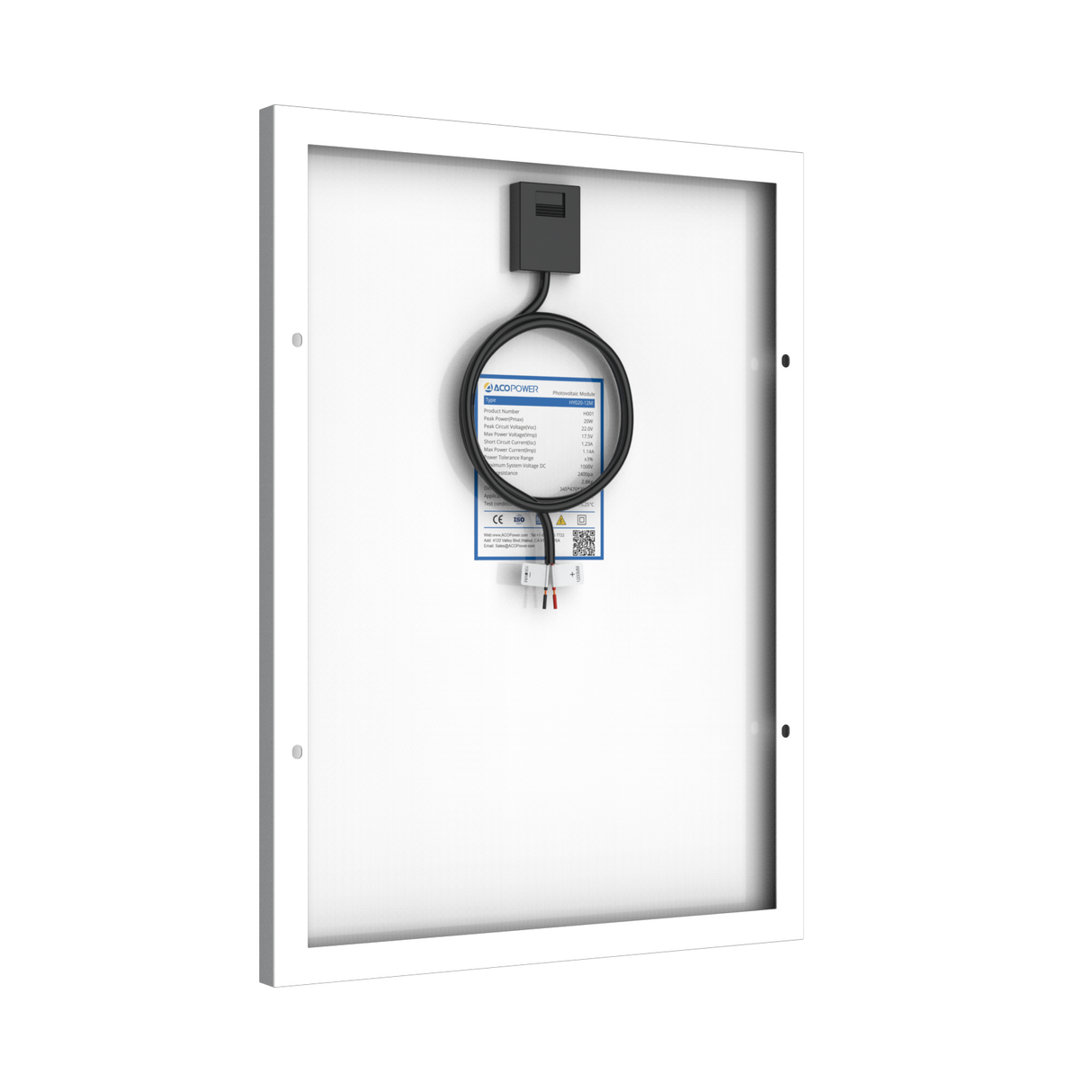 20 Watt 12 Volt Monocrystalline Solar Panel