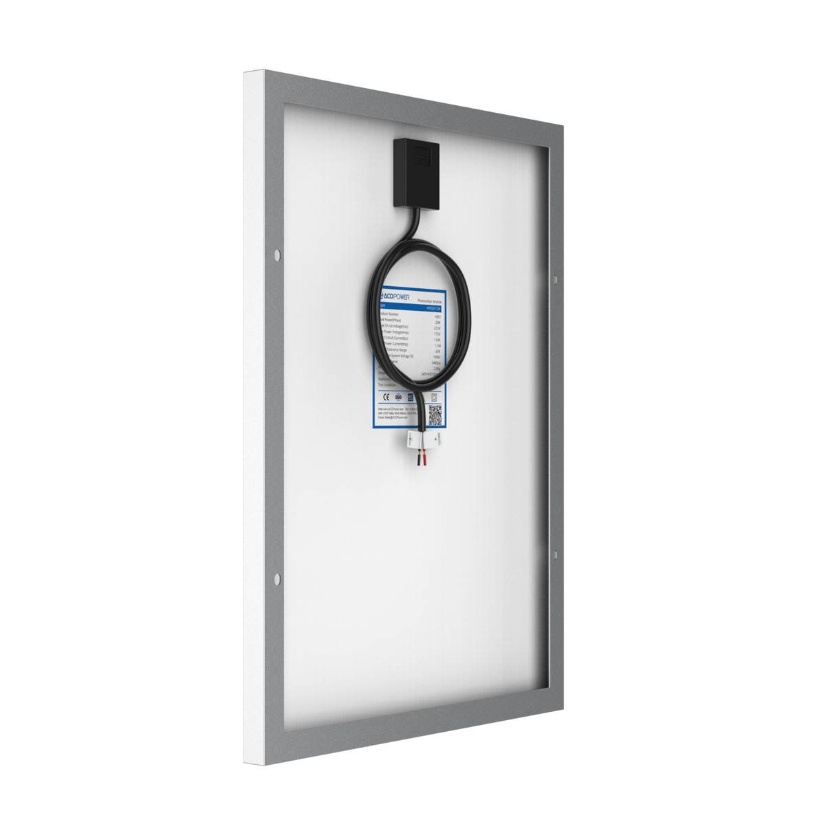 20 Watt 12 Volt Monocrystalline Solar Panel