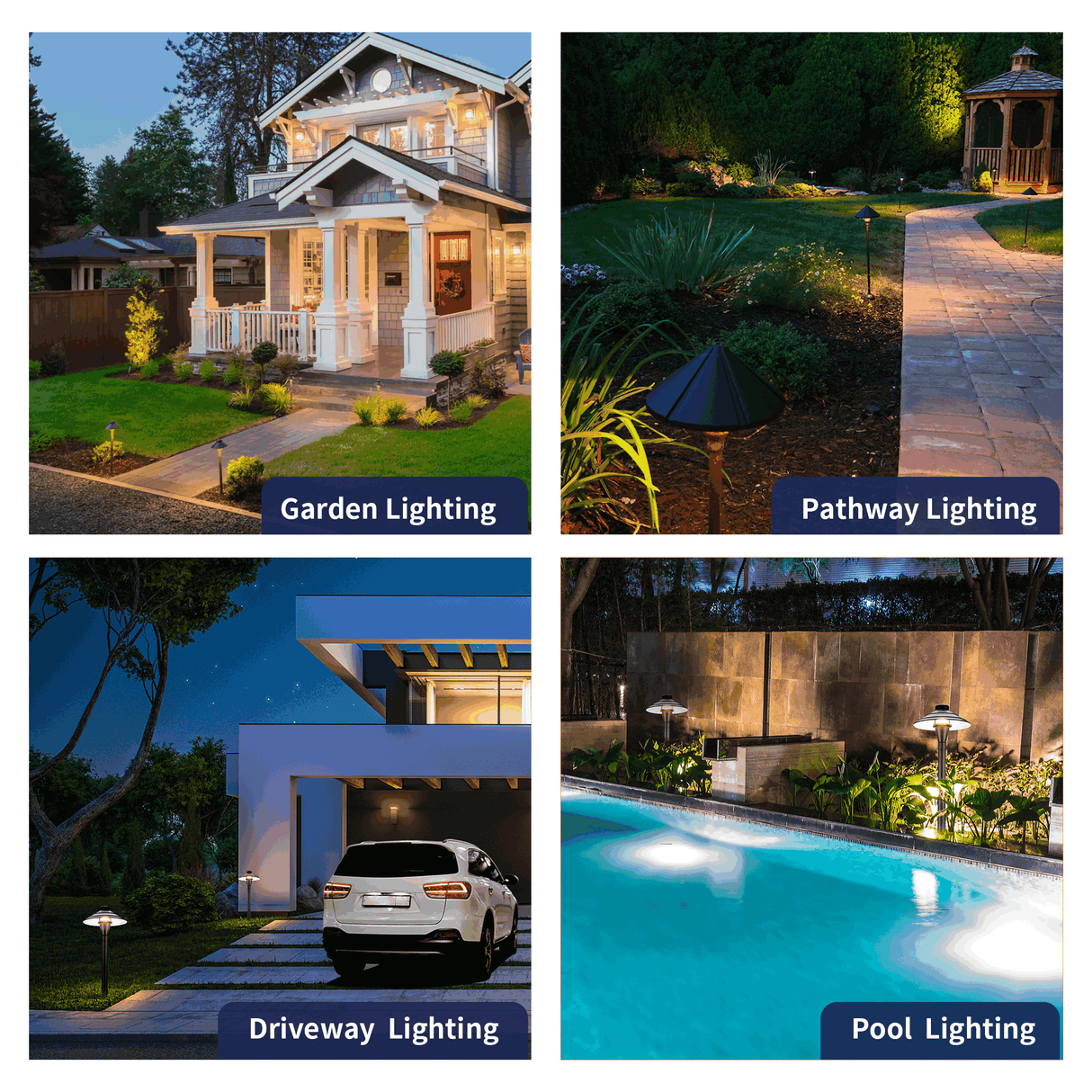 Gardenreet Brass Low Voltage Pathway Lights, 12V Outdoor LED Landscape Path Lights(Premium Flat Hat) for Walkway Driveway Garden Yard (2403)