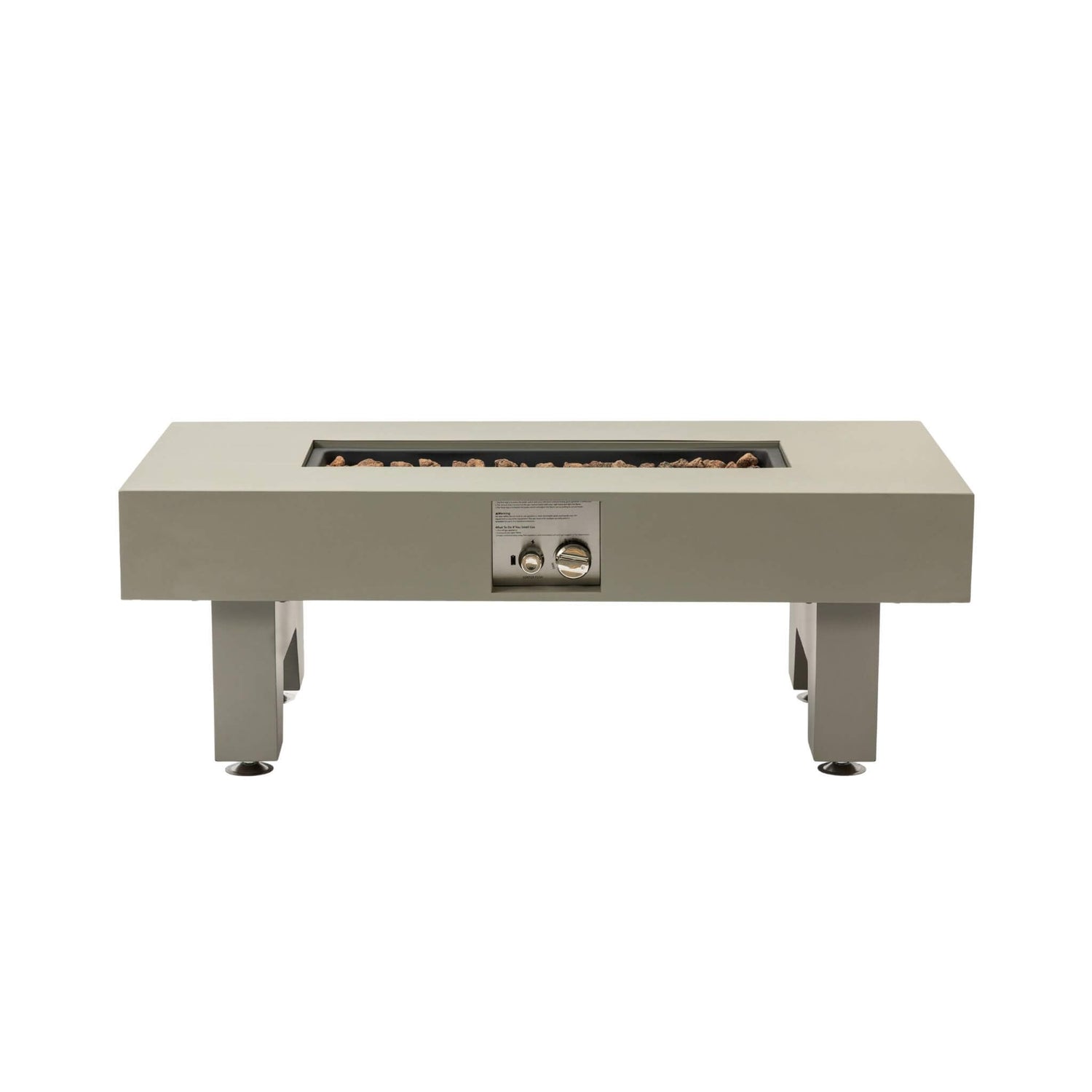 42" 50K BTU Iron Liquid Propane Fire Pit Table With Glass Stones (SAK63845)