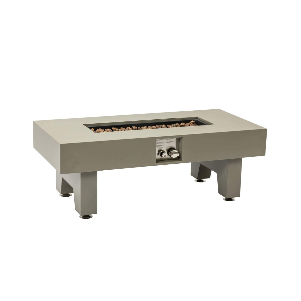 42" 50K BTU Iron Liquid Propane Fire Pit Table With Glass Stones (SAK63845)