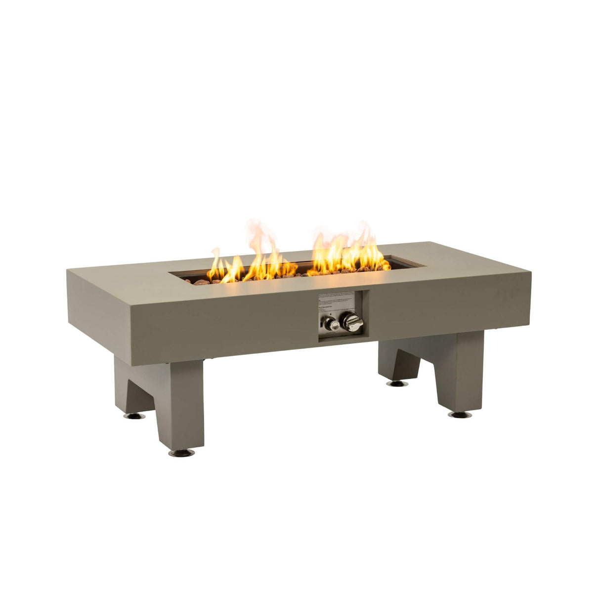 42" 50K BTU Iron Liquid Propane Fire Pit Table With Glass Stones (SAK63845)