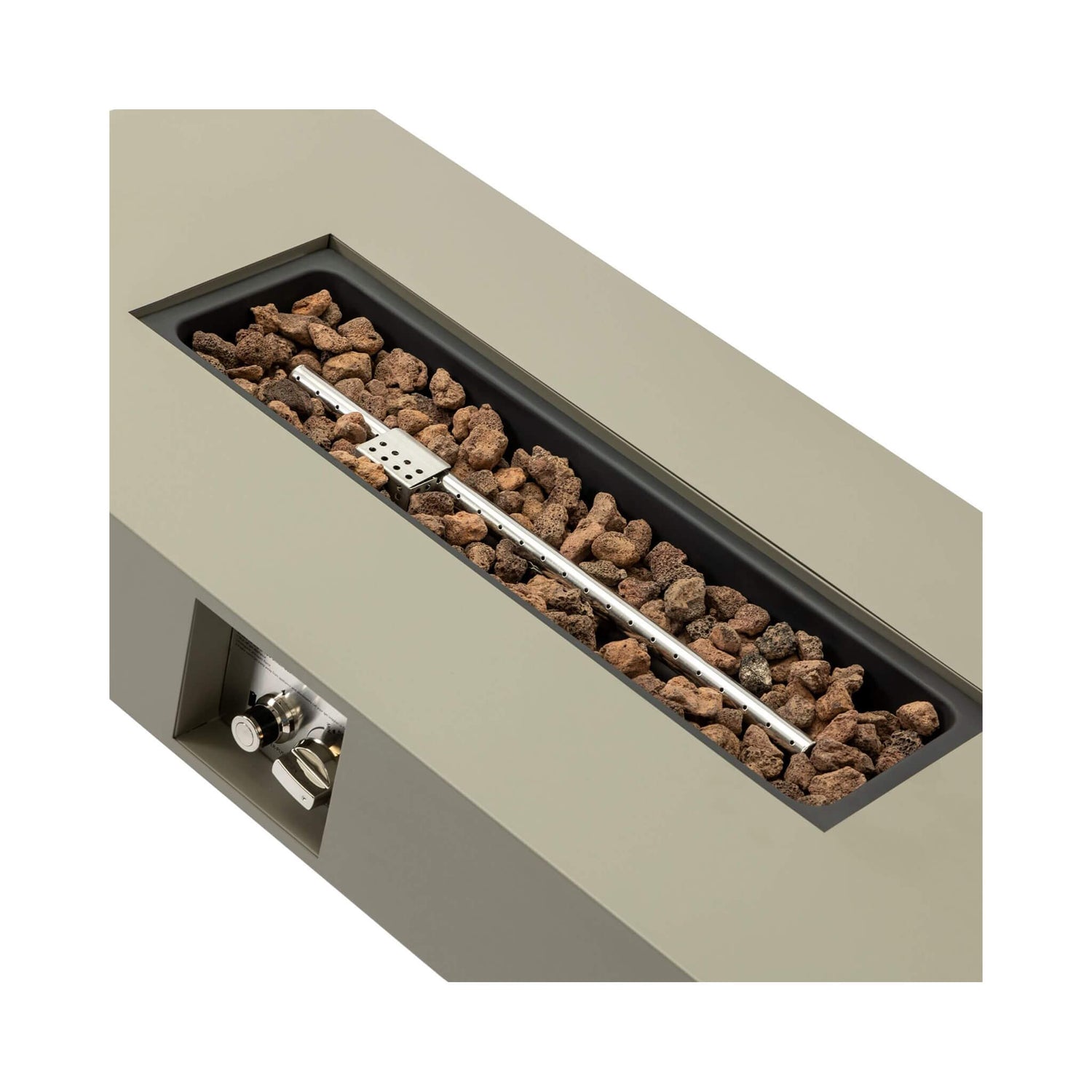 42" 50K BTU Iron Liquid Propane Fire Pit Table With Glass Stones (SAK63845)