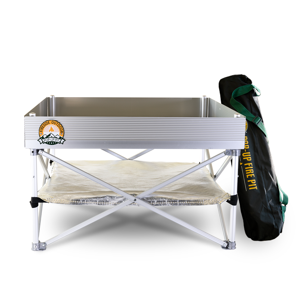 Fireside Outdoor Pop-Up Fire Pit & Heat Shield Bundle