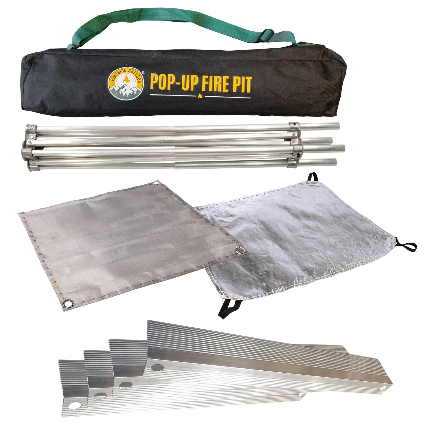 Fireside Outdoor Pop-Up Fire Pit & Heat Shield Bundle