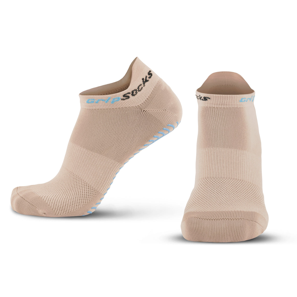 Beige Ankle Grip Socks