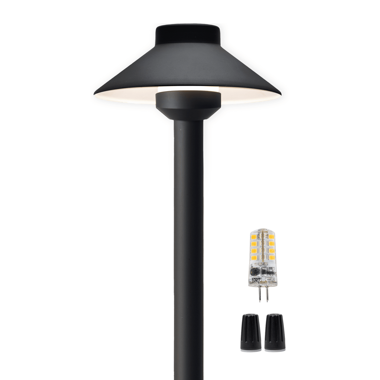 Gardenreet Solid Brass Low Voltage Landscape Pathway Light, LED Outdoor Accent Path and Area Light(Hat 2401)