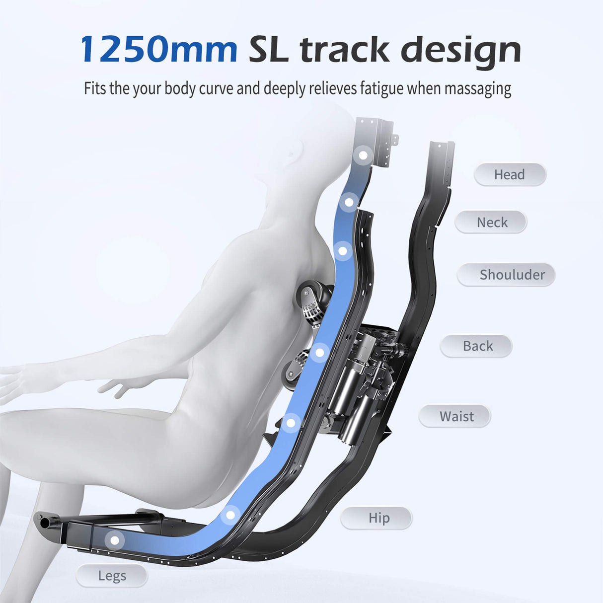 Bosscare Zero Gravity Full Body Massage Chair – 3D Rollers, Heat Therapy, Bluetooth, AI Voice & App Control (Gray)