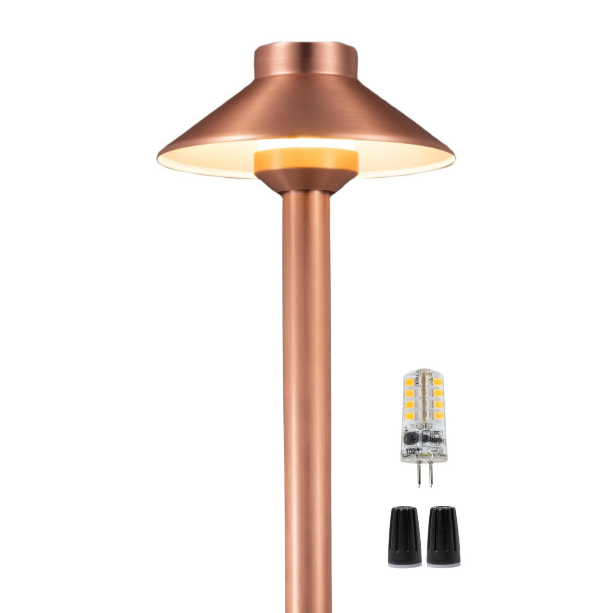 Gardenreet Solid Brass Low Voltage Landscape Pathway Light, LED Outdoor Accent Path and Area Light(Hat 2401)