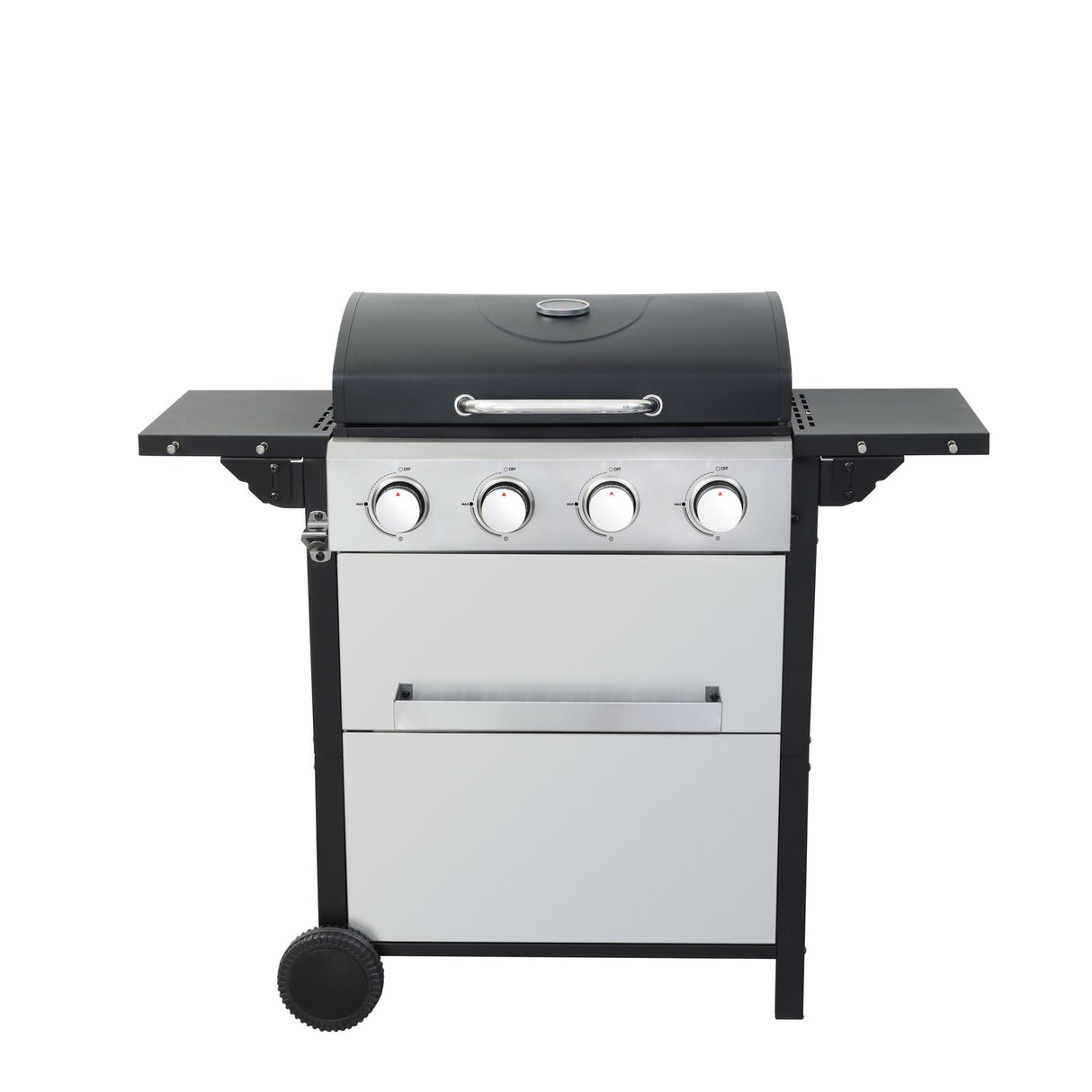 4-Burner Propane BBQ Grill – 34,200 BTU with Foldable Table & Hooks