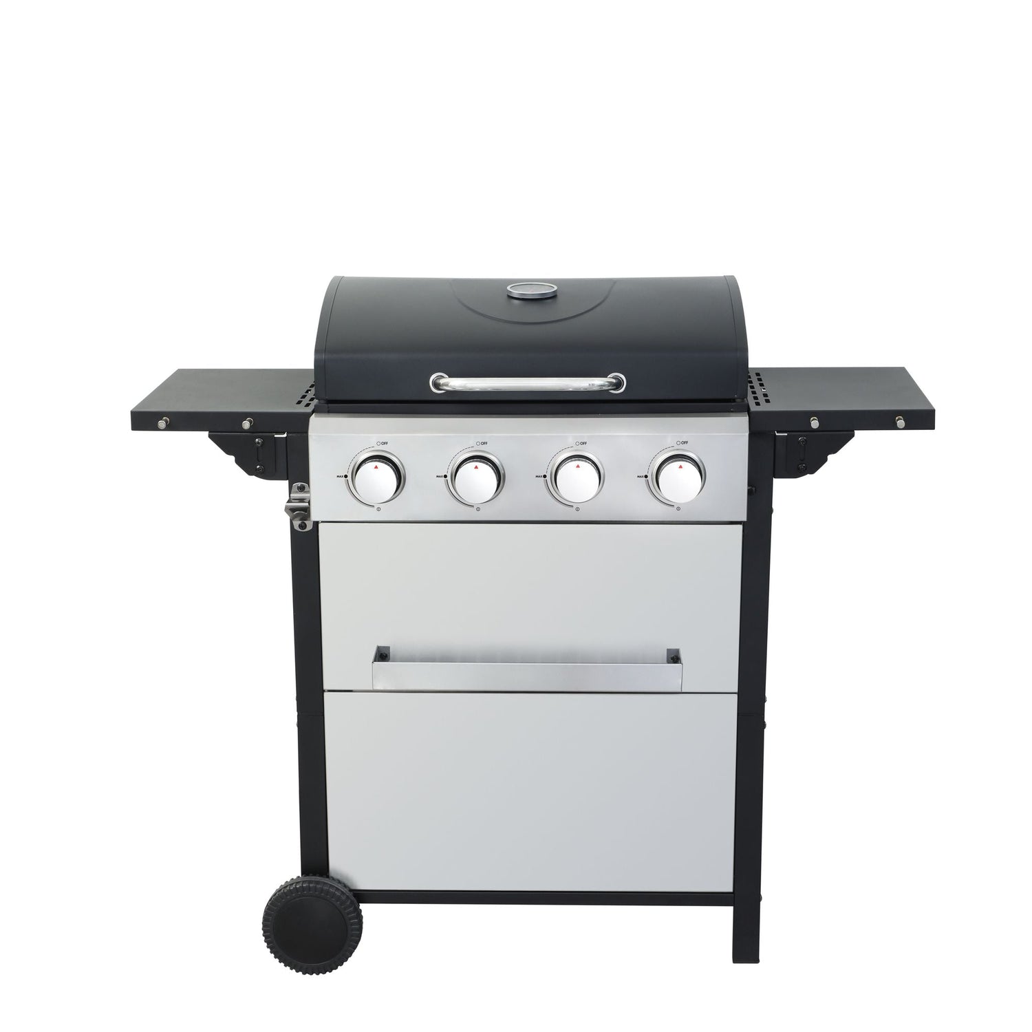 4-Burner Propane BBQ Grill – 34,200 BTU with Foldable Table & Hooks
