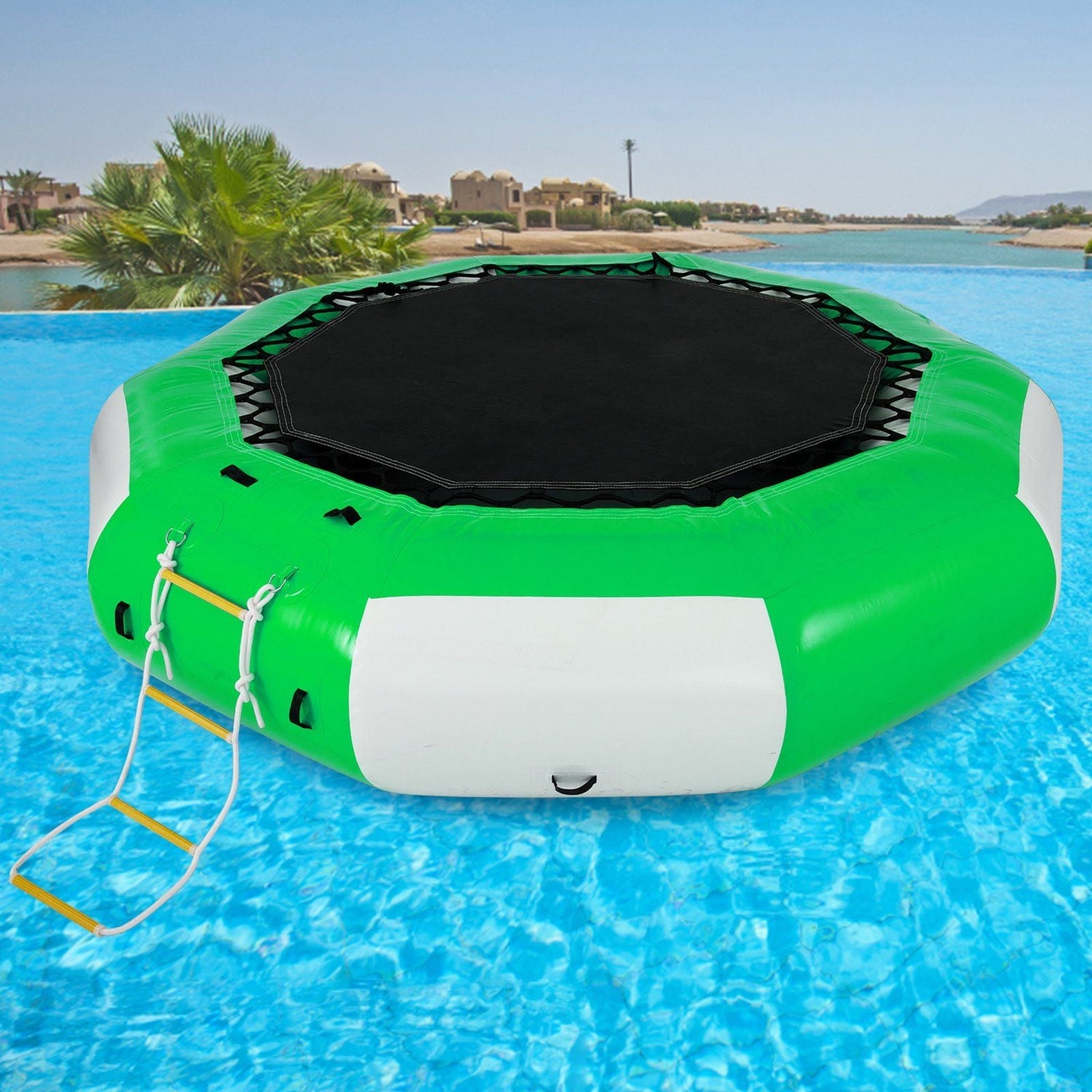 10FT Inflatable Water Trampoline with Ladder