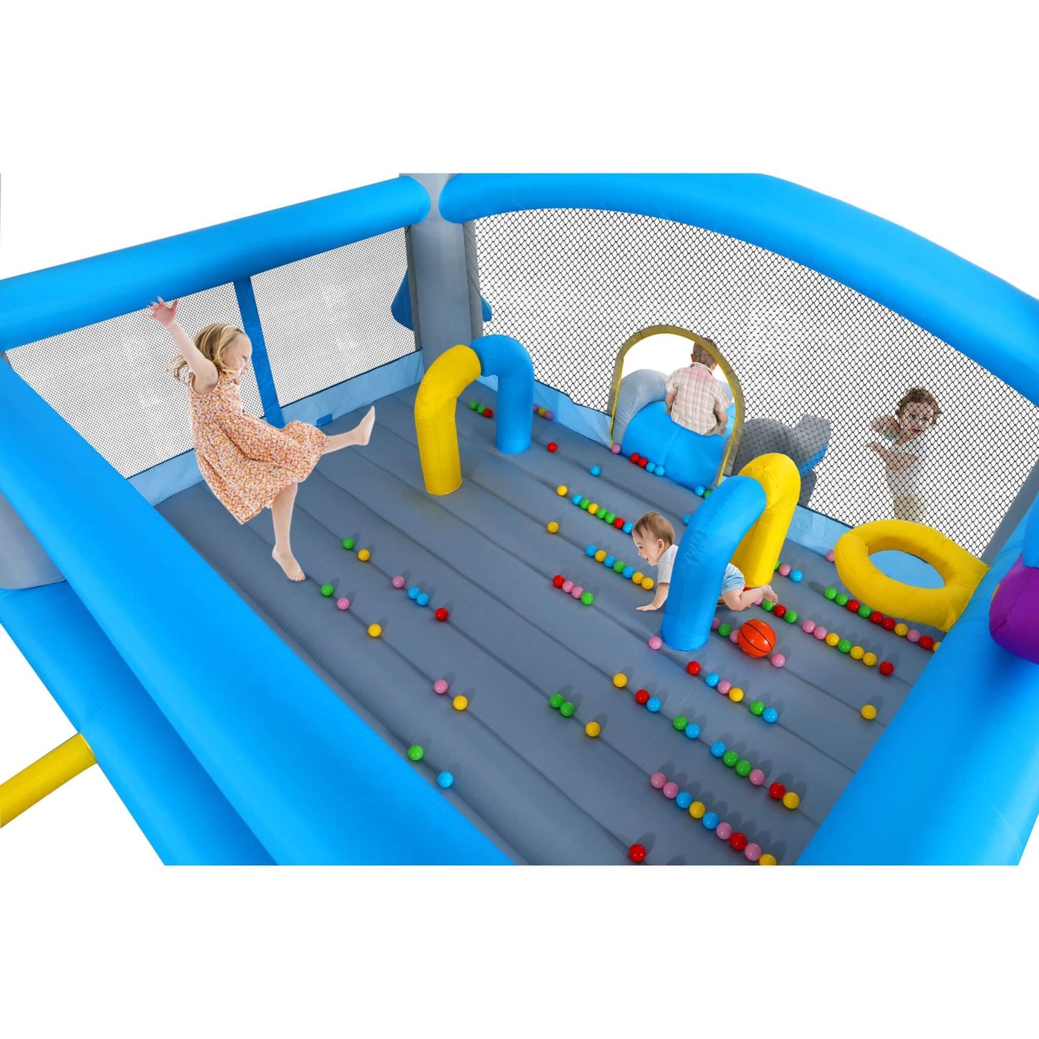 Extra Large Multifunctional Jump 'N Slide Inflatable Bouncer With Blower (SAK81243)