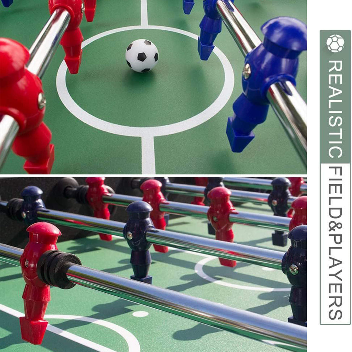 Premium Full-Size Foosball Soccer Table for Adults – 56" Regulation Game Room Table with Chrome Rods & Drink Holders