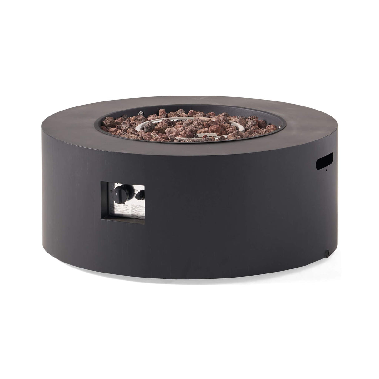 Modern 32" 40K BTU Round Iron Propane Fire Pit (SAK29102)