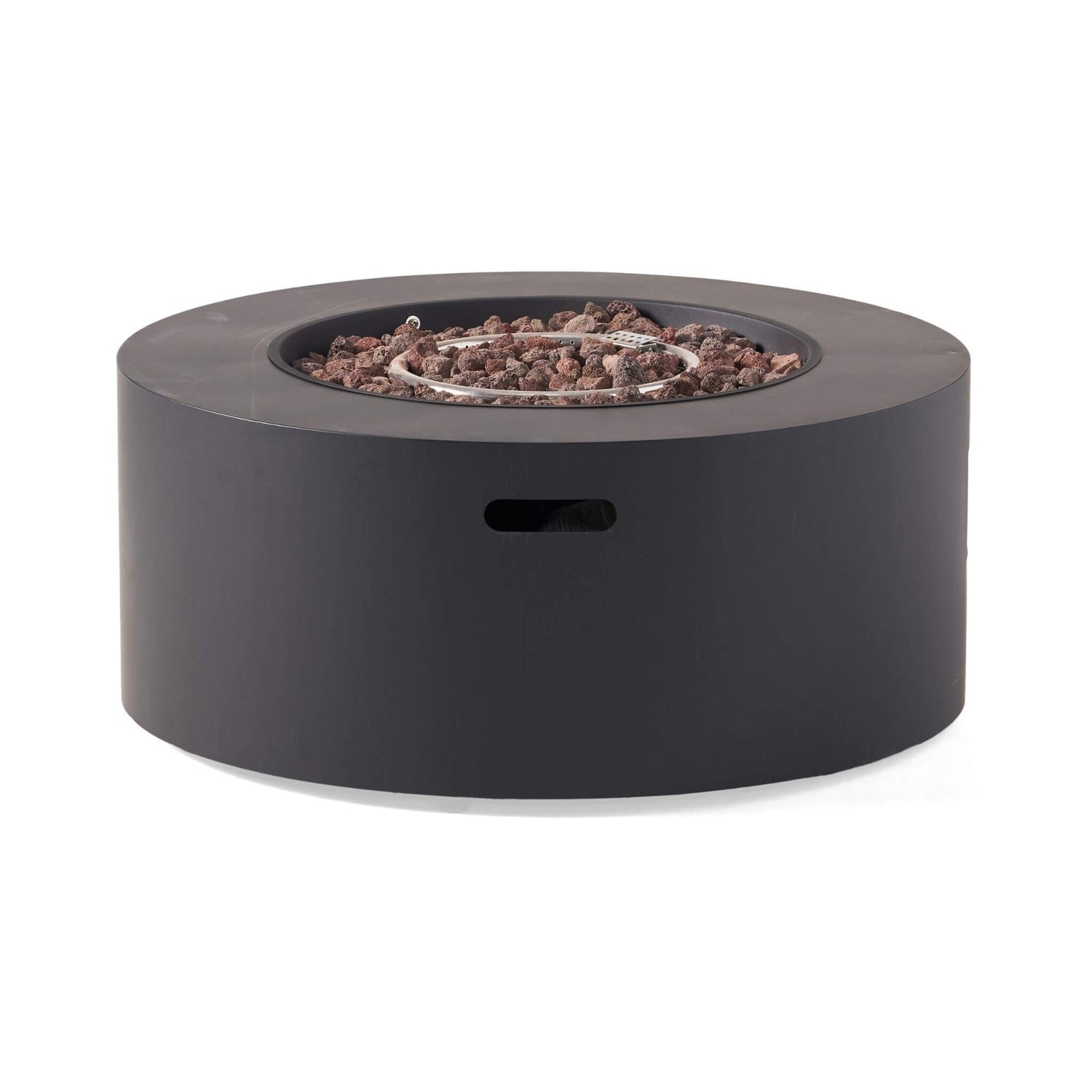 Modern 32" 40K BTU Round Iron Propane Fire Pit (SAK29102)