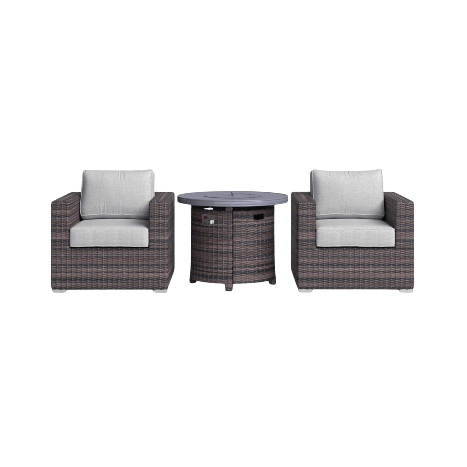3-Piece Modular Rattan Patio Sofa Set With Weather-Resistant Cushions (SAK75321)