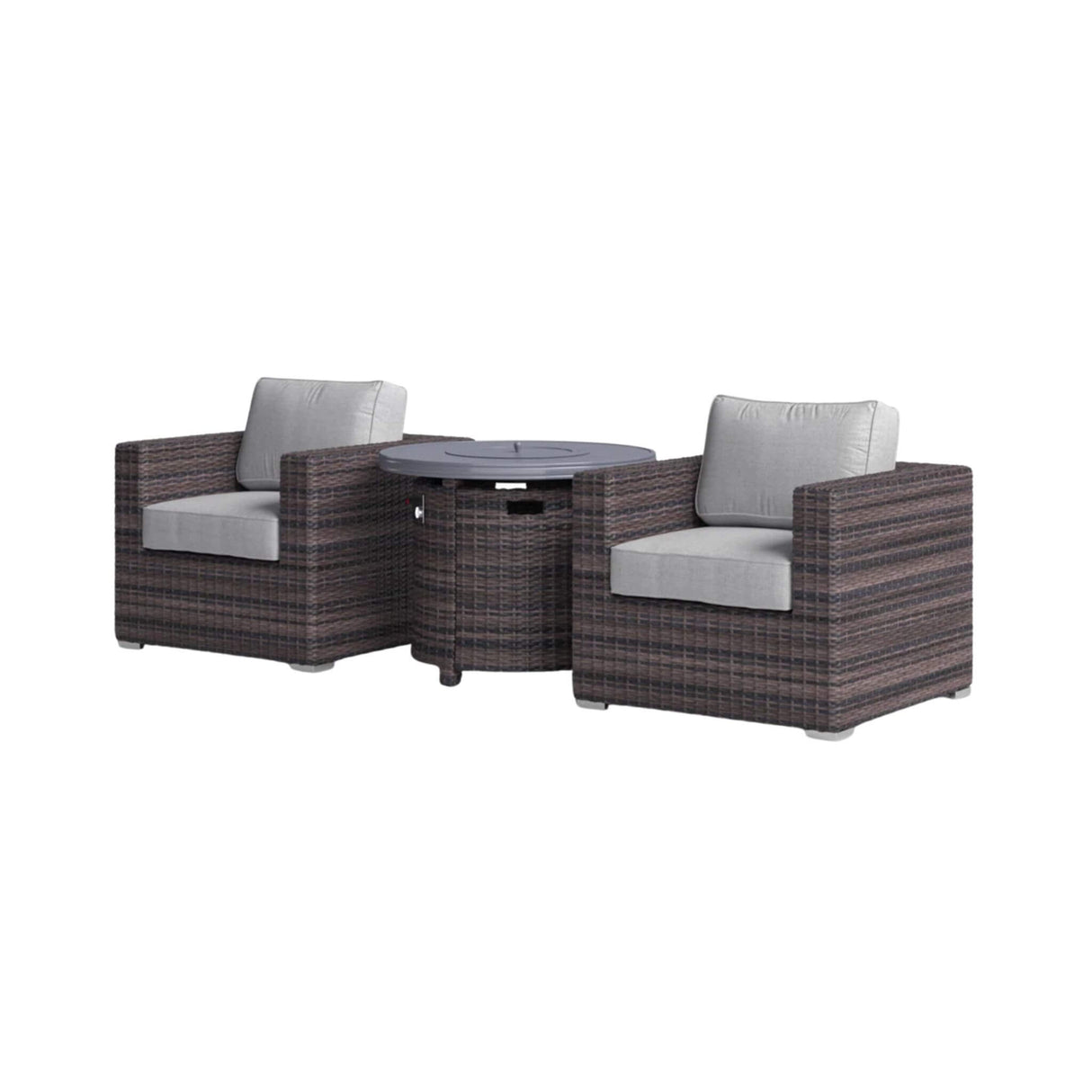 3-Piece Modular Rattan Patio Sofa Set With Weather-Resistant Cushions (SAK75321)
