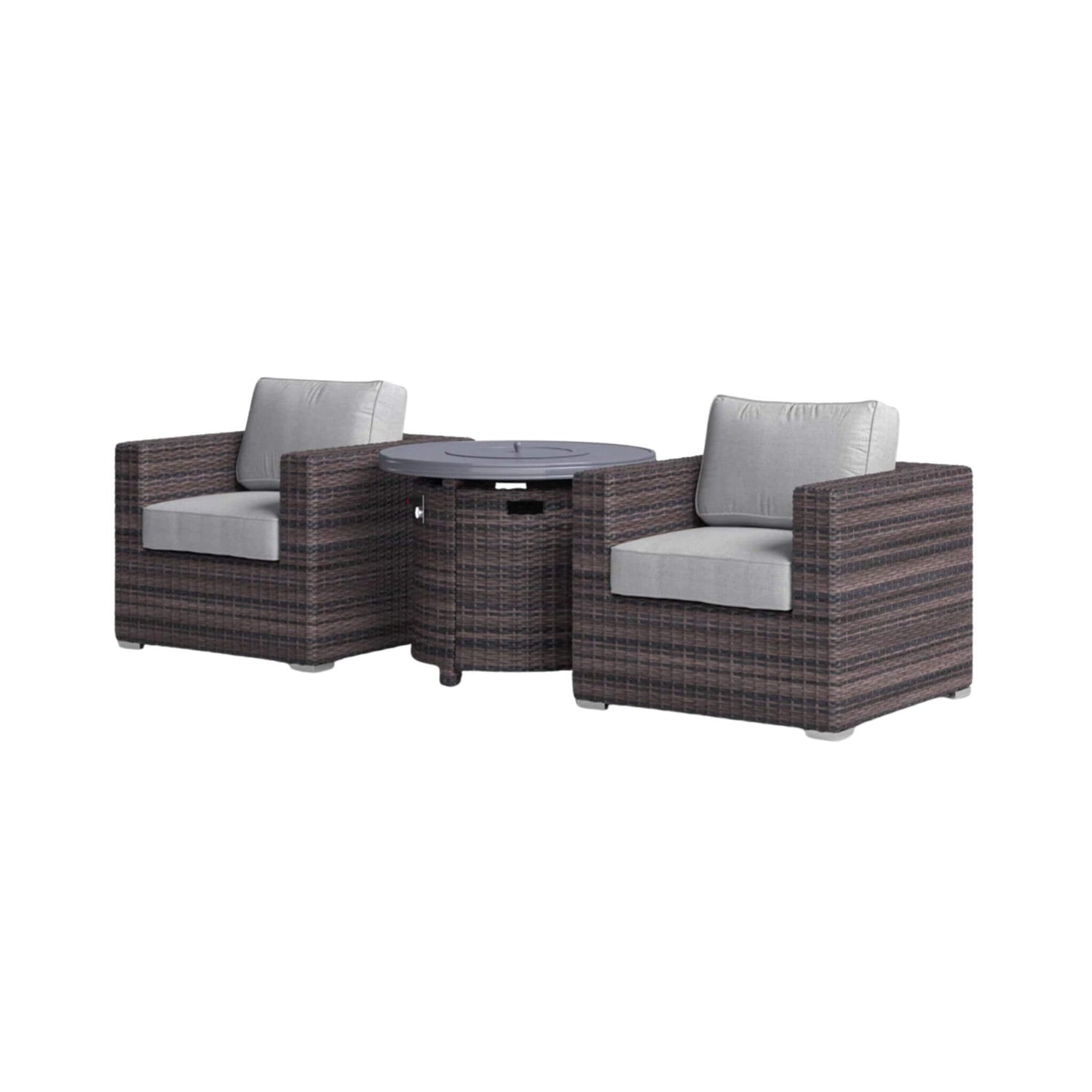 3-Piece Modular Rattan Patio Sofa Set With Weather-Resistant Cushions (SAK75321)