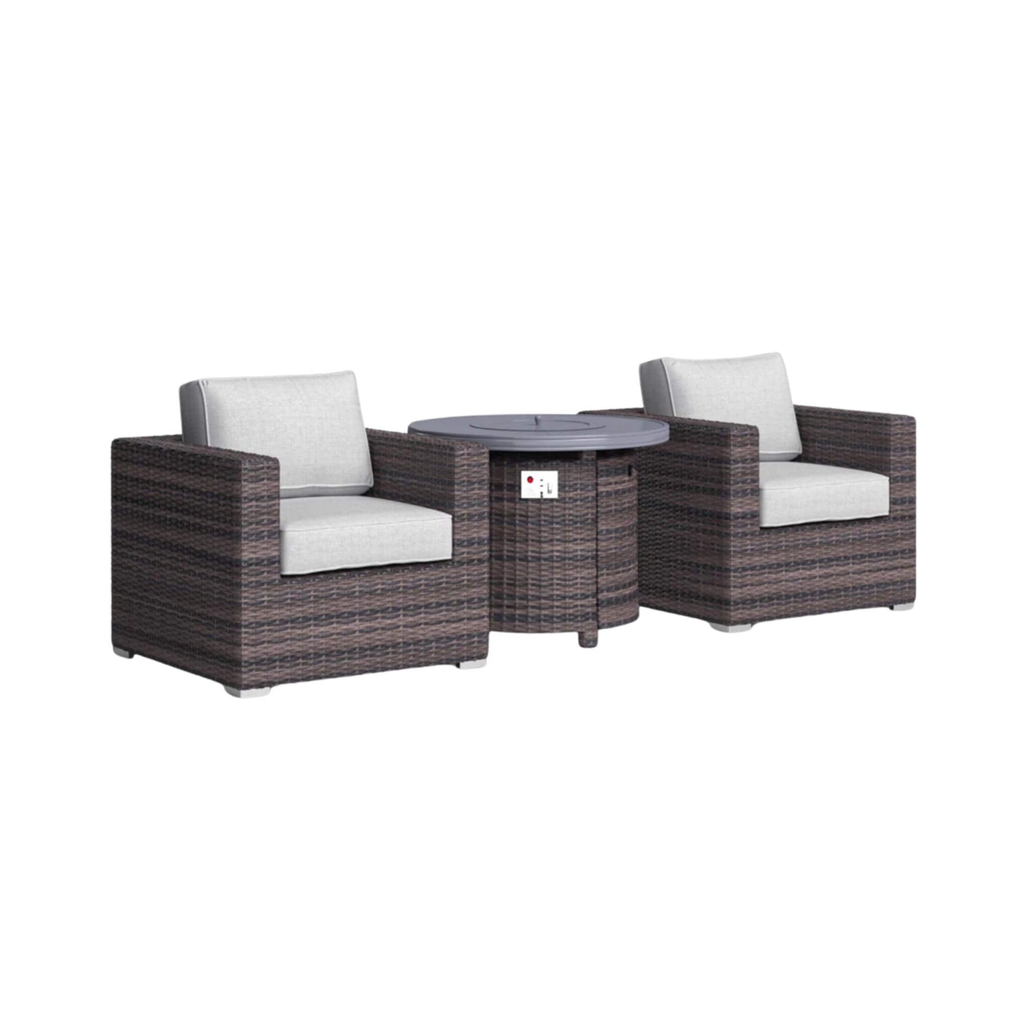 3-Piece Modular Rattan Patio Sofa Set With Weather-Resistant Cushions (SAK75321)