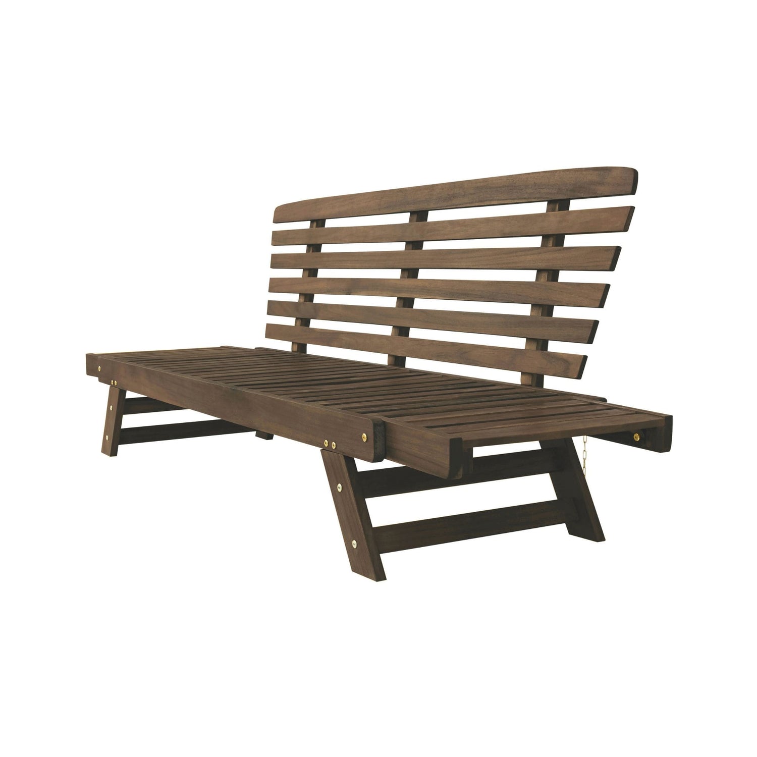 Outdoor Adjustable Wooden Patio Daybed Sofa With Cushions (SAK41345)