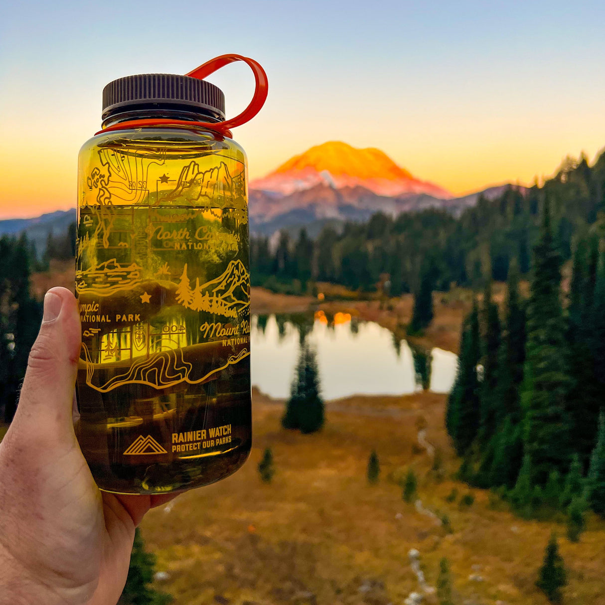 Washington National Parks Water Bottle - 32oz
