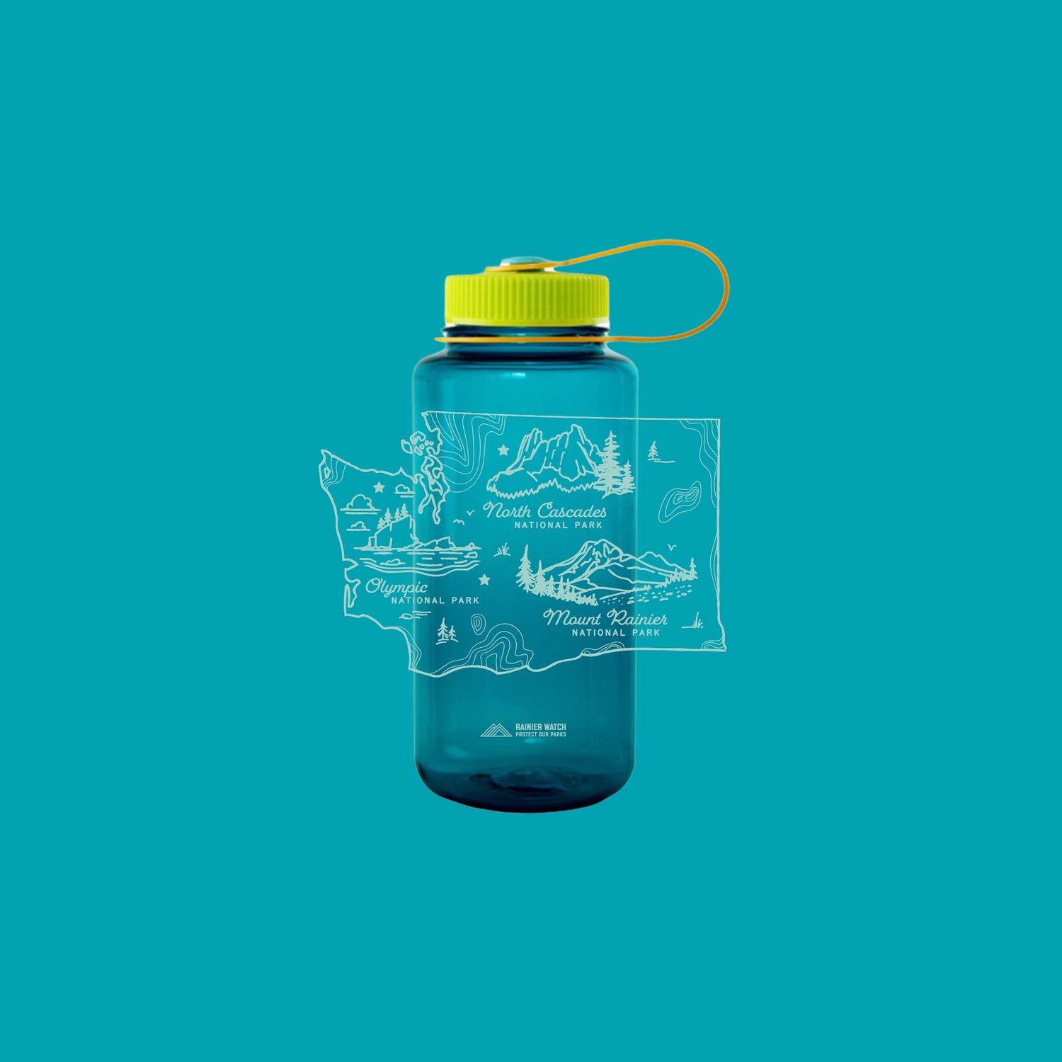 Washington National Parks Water Bottle - 32oz