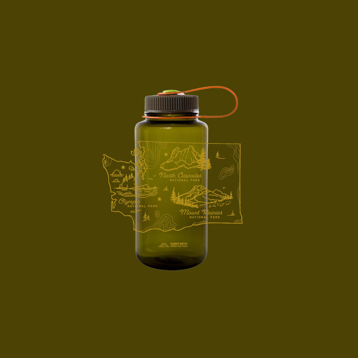 Washington National Parks Water Bottle - 32oz