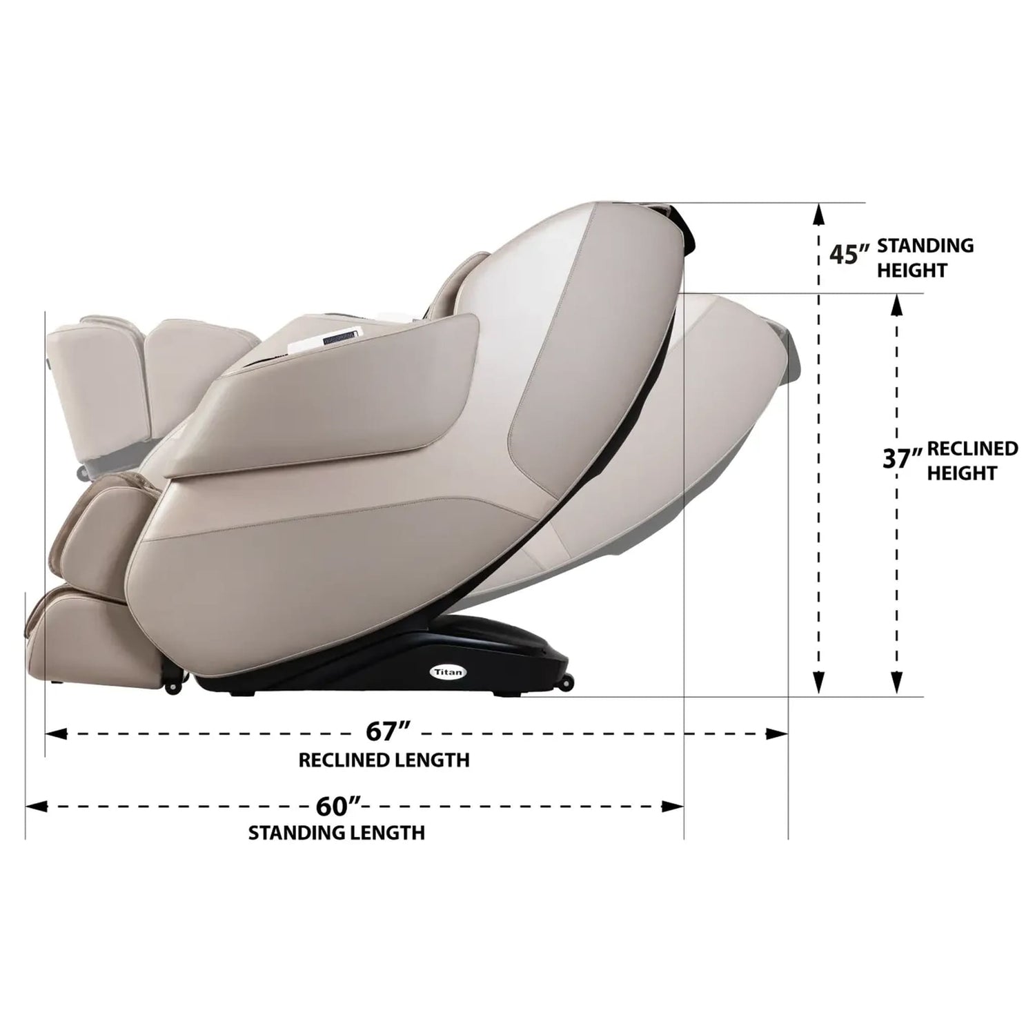 Titan Grande XL 3D Zero Gravity Full Body Massage Chair – Voice Control, Bluetooth Speakers & Space-Saving Design (SAK47031)