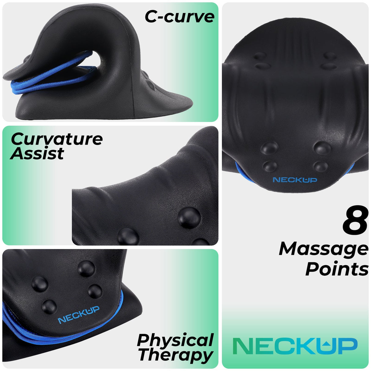 NECKUP Inflatable Neck Stretcher – Cervical Traction Device with Air Pump for Neck Pain Relief & Spine Alignment
