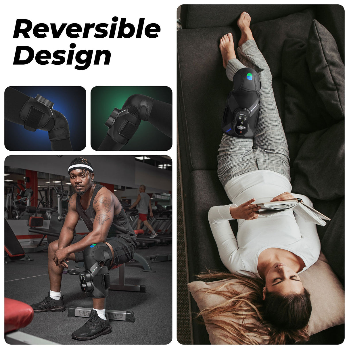 XPRESS Heated Knee Compression Wrap – Targeted Heat & Pressure Therapy for Knee, Calf & Thigh Pain Relief