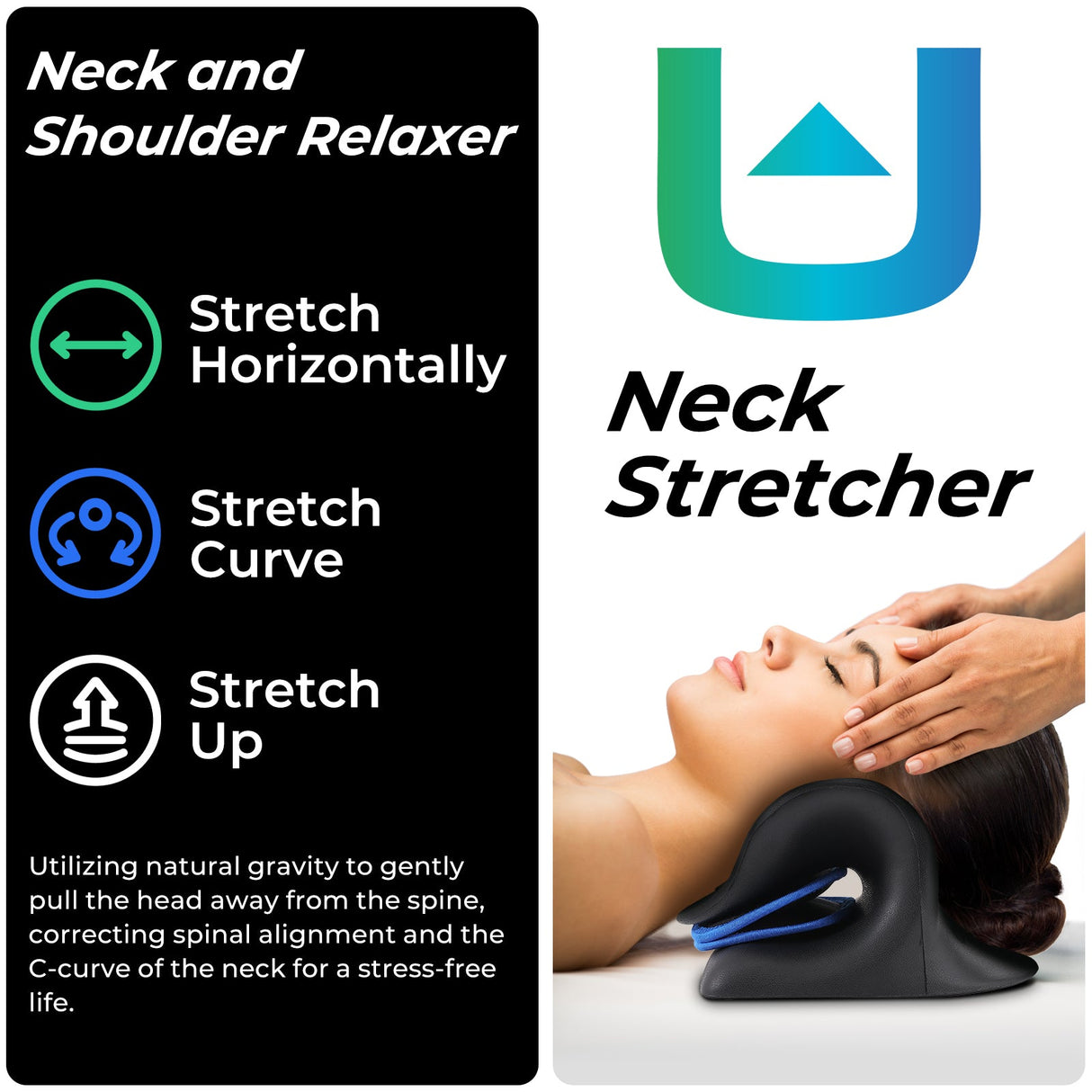 NECKUP Inflatable Neck Stretcher – Cervical Traction Device with Air Pump for Neck Pain Relief & Spine Alignment