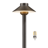 Gardenreet Solid Brass Low Voltage Landscape Pathway Light, LED Outdoor Accent Path and Area Light(Hat 2401)