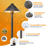 Gardenreet Brass Low Voltage Pathway Lights, 12V Outdoor LED Landscape Path Lights(Traditional Umbrella) for Walkway Driveway Garden Yard (2412)