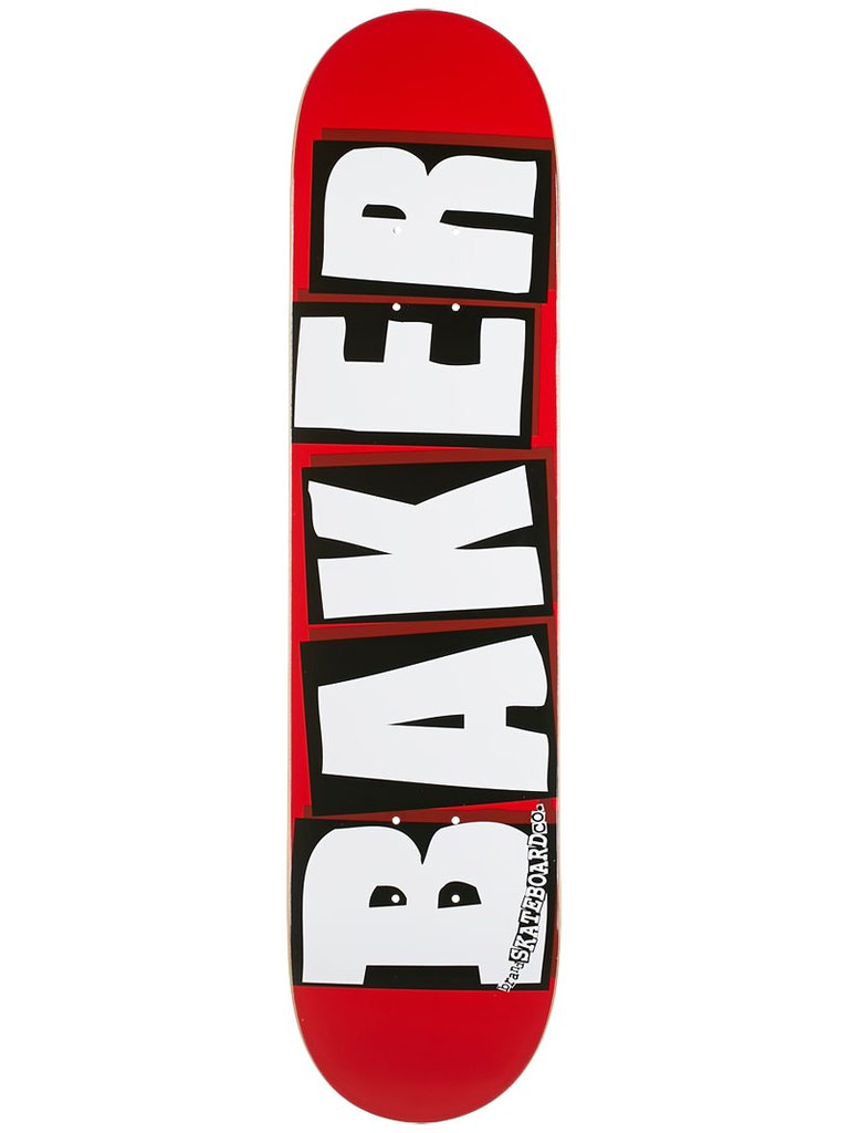 Baker Brand Logo Skateboard Deck - 8.25" Red/White