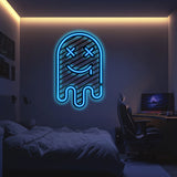 Emoji Ghost Metal Neon Wall Art- LN0064