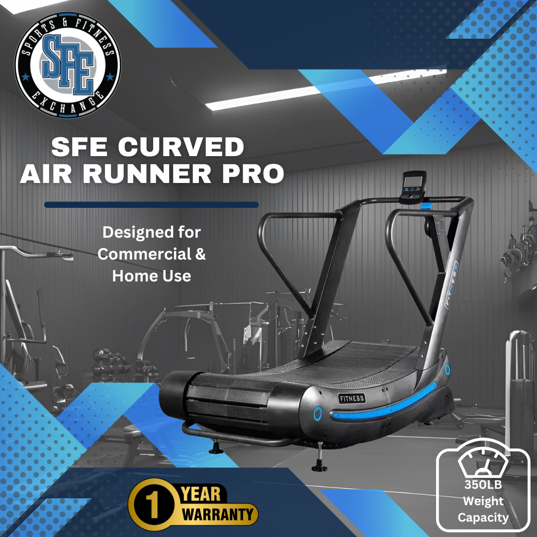 SFE Air Runner Pro Curved Treadmill (NEW)SFE Air Runner Pro Curved Treadmill – Self-Powered, 7-Resistance Levels, Commercial Grade
