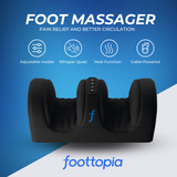 Foottopia Foot Massager with Heat & Vibration – Portable Electric Foot Therapy Machine with 3 Intensity Settings for Pain Relief & Circulation
