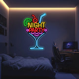 Night Party Metal Neon Wall Art- LN0037