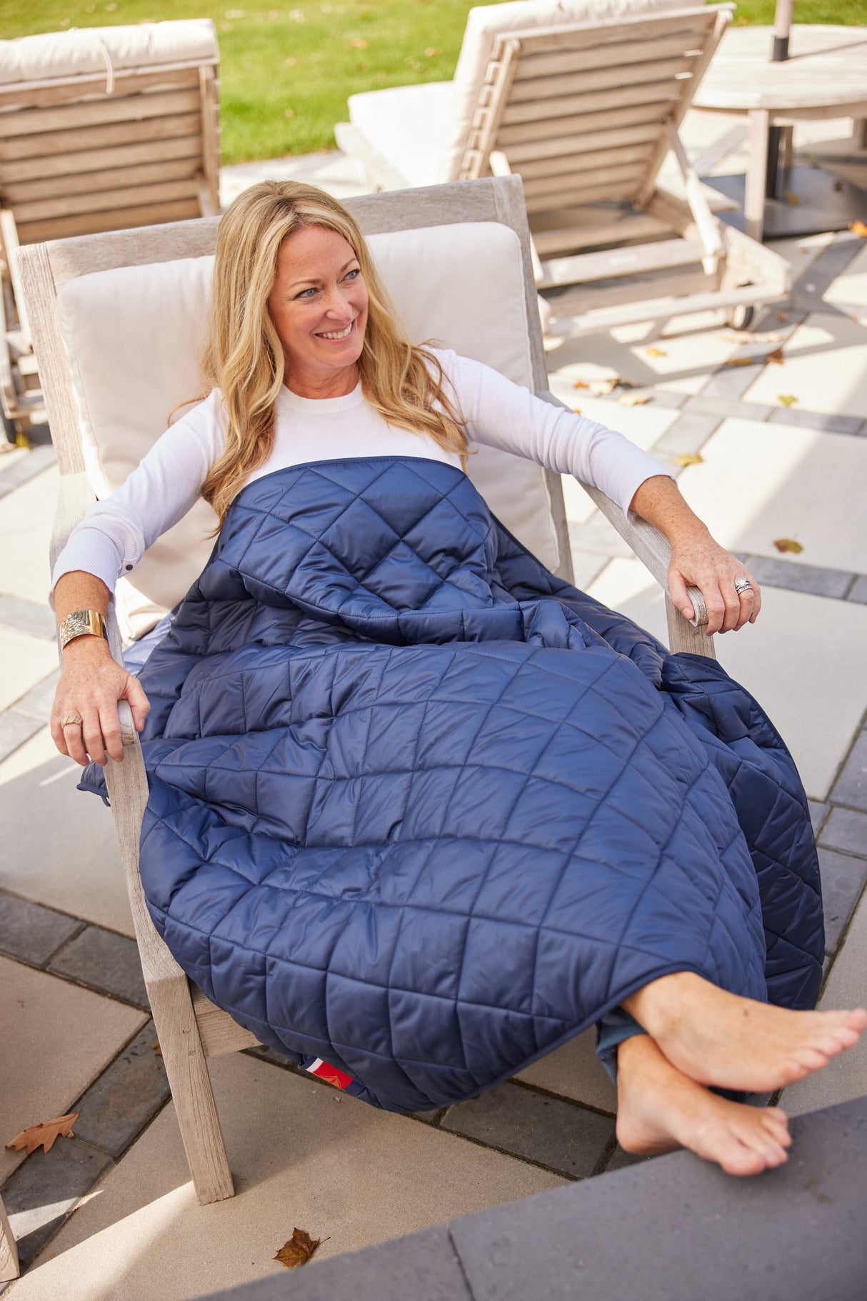 Villanova Navy Puffer Blanket