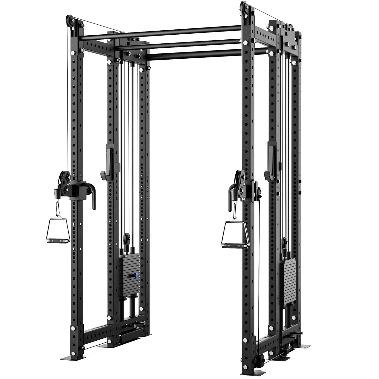 Synergee 2300 Series Power Cage with Synchronized Cable Crossovers – Dual 80lb Stacks, Adjustable Pulleys, and Multi-Grip Pull-Up Bars