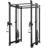 Synergee 2300 Series Power Cage with Synchronized Cable Crossovers – Dual 80lb Stacks, Adjustable Pulleys, and Multi-Grip Pull-Up Bars