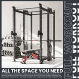 Synergee 2300 Series Power Cage with Synchronized Cable Crossovers – Dual 80lb Stacks, Adjustable Pulleys, and Multi-Grip Pull-Up Bars