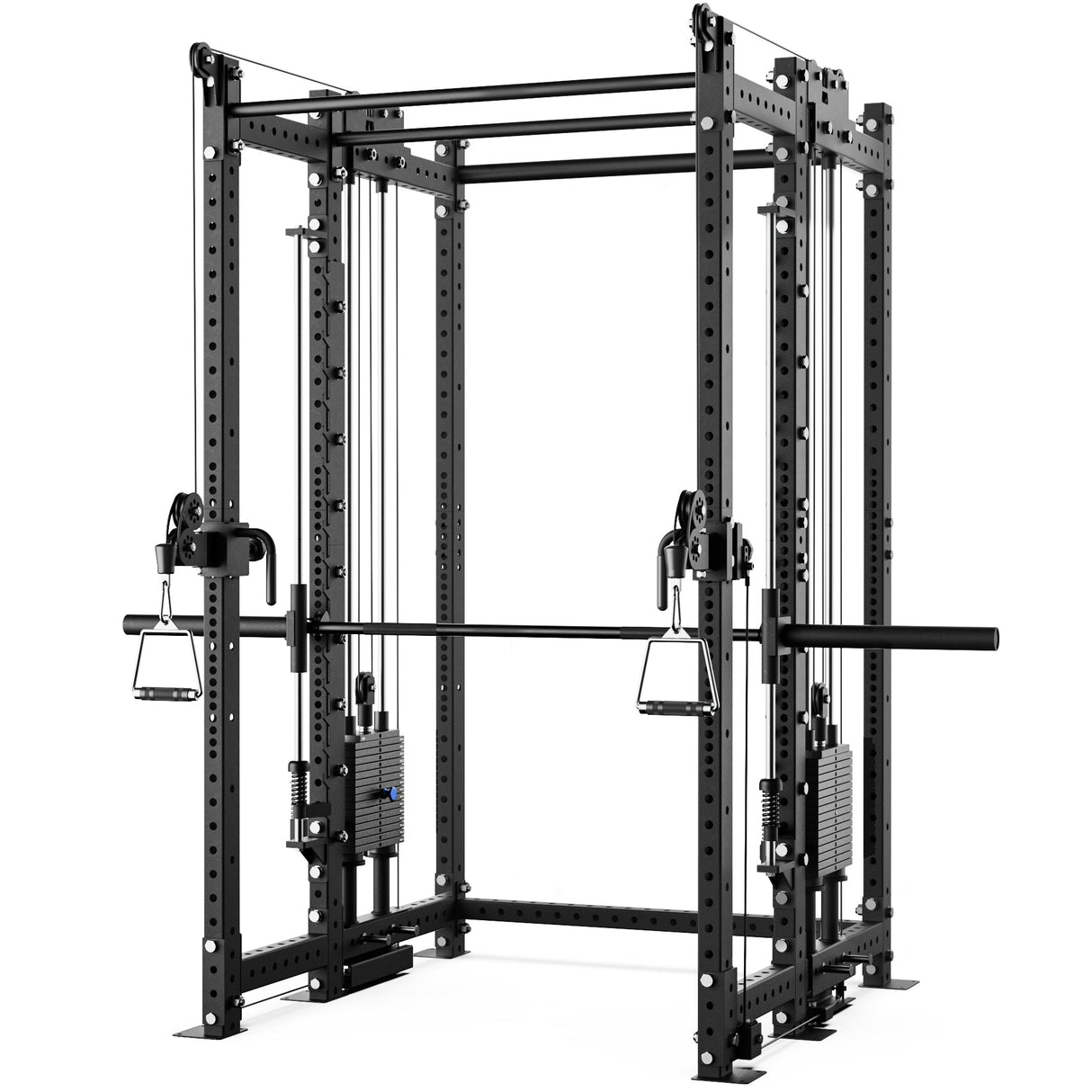 Synergee 2300 Series Power Cage with Smith Machine & Dual 80 lb Cable Crossovers – Full Body Workout Station for Home & Commercial Gyms