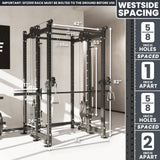 Synergee 2300 Series Power Cage with Smith Machine & Dual 80 lb Cable Crossovers – Full Body Workout Station for Home & Commercial Gyms