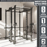Synergee 2300 Series Power Cage with Smith Machine & Dual 80 lb Cable Crossovers – Full Body Workout Station for Home & Commercial Gyms