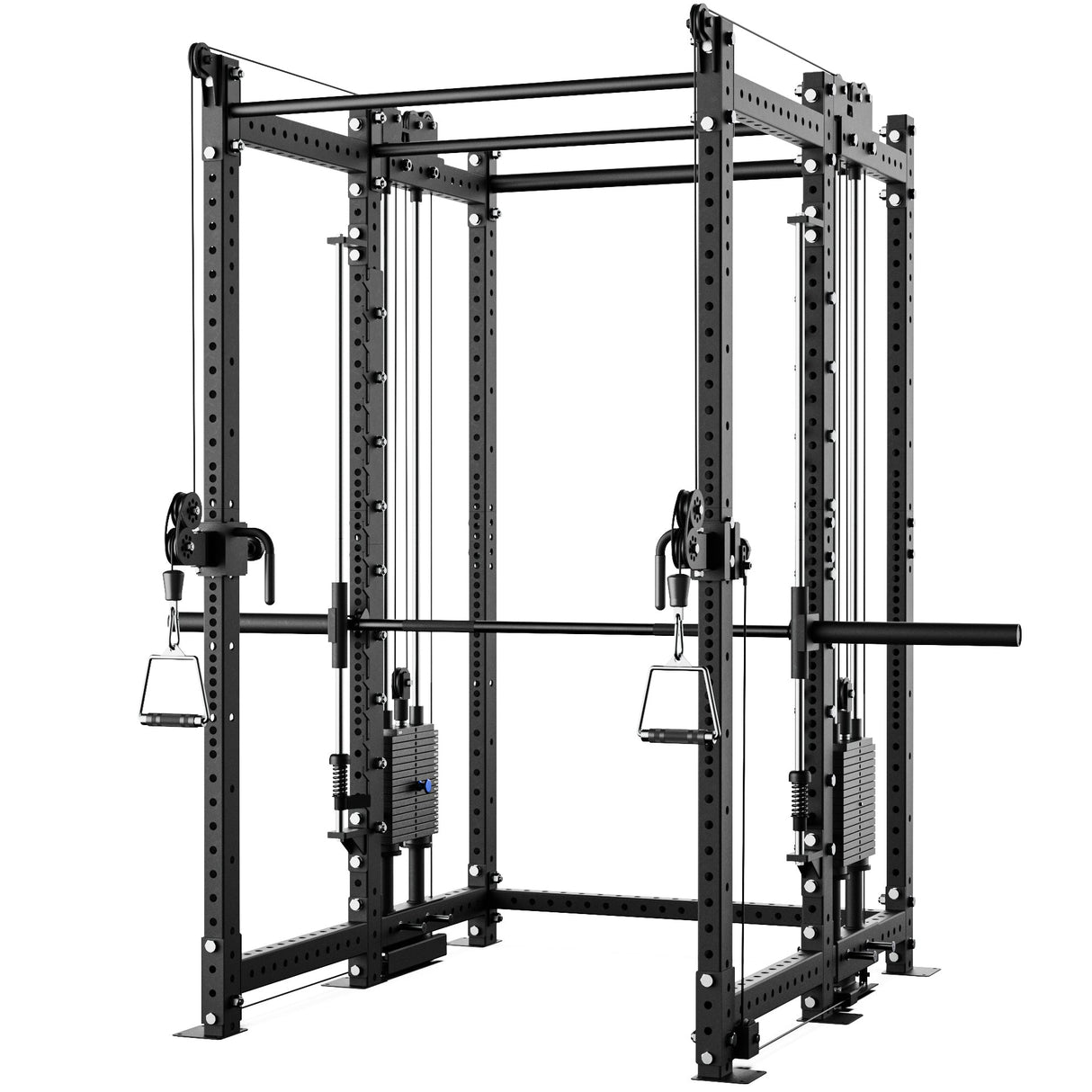 Synergee 2300 Series Power Cage with Smith Machine & Dual 80 lb Cable Crossovers – Full Body Workout Station for Home & Commercial Gyms